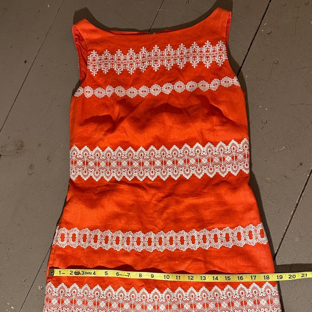 Mod Linen Boatneck Sleeveless Mini Dress - Picture 7 of 9